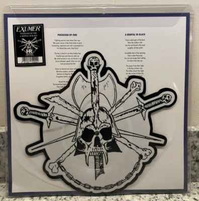 Exumer   Possessed By Fire / A Mortal In Black ; 2022 7'' 45 SHAPED PICTURE DISC