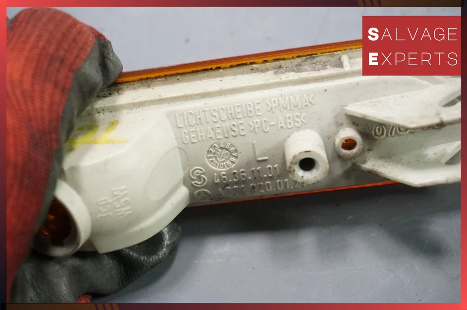 Luz intermitente parachoques delantero izquierdo mercedes w221 s450 s550 2007-2009 fabricante de equipos originales Foto 4 de 4