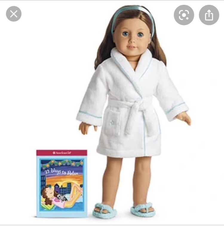 American Girl Doll Spa Robe Slippers Book eBay
