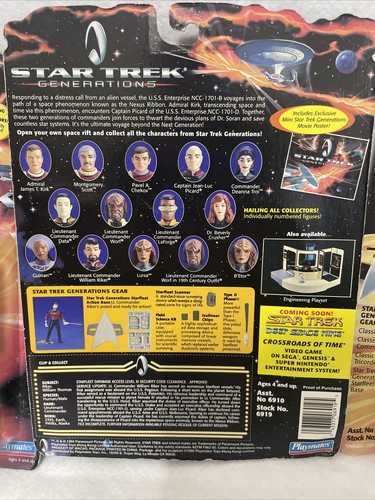 NEW! Set Of 3 Star Trek Generation Picard, Riker & Scott Action Figures MH304 - Picture 5 of 7