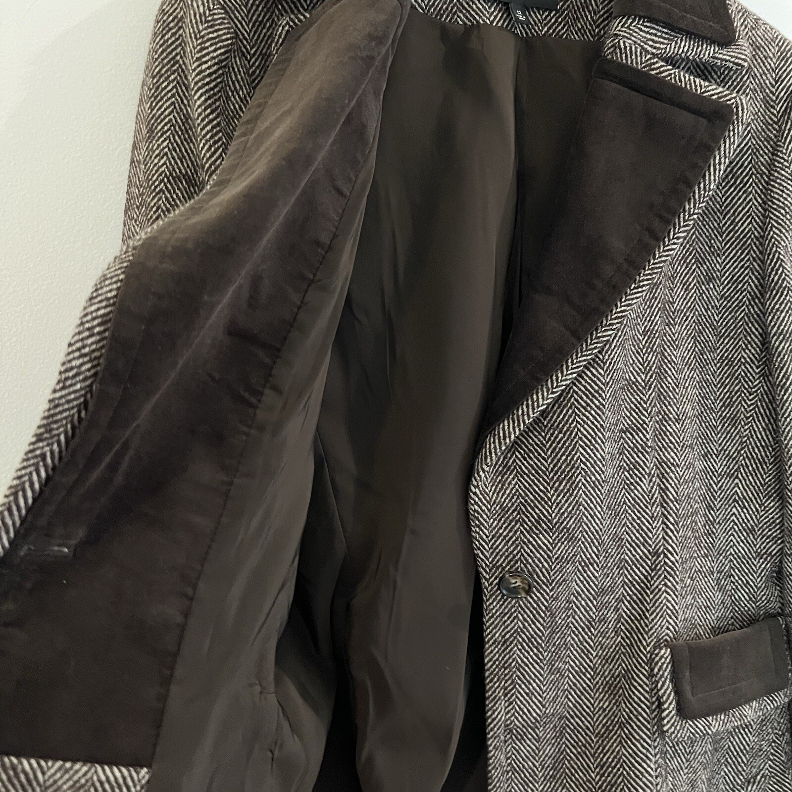 Talbots Brown Herringbone Patterned Blazer Wool A… - image 6