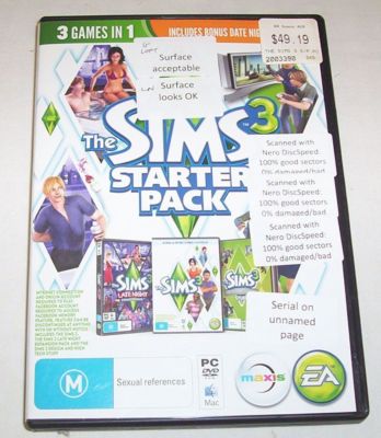 The Sims 3 Starter Pack (incl Late Night, High-End Loft packs) (Sims3 ...