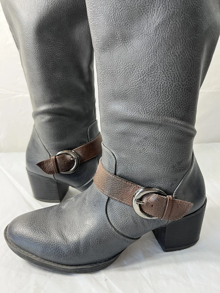 Botas de montar Natural Soul de Naturalizer Zahara grises hasta la rodilla 7 Foto 3 de 4