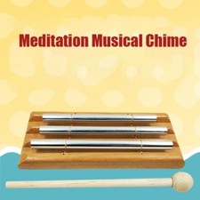 3 Tone Meditation Musical Chime with Mallet Sound Healing Chime Bell Yoga