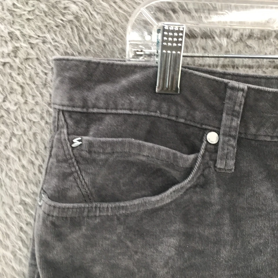 Seven7 Ultra High Rise Skinny Corduroy Pants Womens 14 Gray Cotton Blend Zip Fly - Imagem 3 de 4