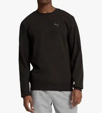 Puma Men's Textured Crew Neck Sweatshirt, Black/M,L,XL New with Tags