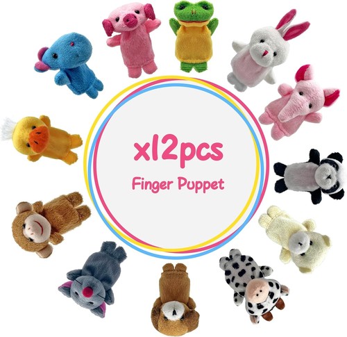 Juego de 12 PIEZAS de marionetas de dedo mini marionetas de peluche para... - Imagen 2 de 5