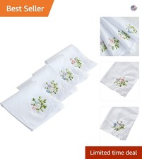 Cotton Floral Handkerchiefs - Set of 6 for Bridal Showers  Weddings