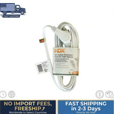 12 Ft. 16/2 Light Duty Indoor Tight Space Multi-Outlet Extension Cord, White