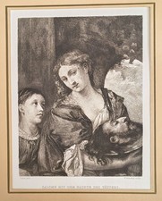 "Salome mit dem Haupte des Täufers" Rad. von W. Krauskopf nach Tizian  um 1880