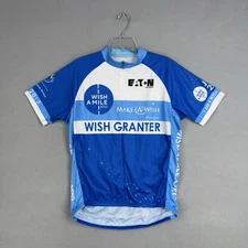 Primal Cycling Jersey Mens XL Blue Bike Shirt Make A Wish Michigan Performance