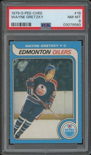1979/80 O-Pee-Chee Hockey #18 Wayne Gretzky Rookie PSA 8 (NM-MT)