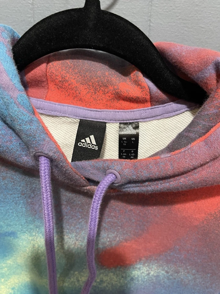 Sudadera con Capucha Adidas Juvenil Manga Larga Big Mood Talla Lg Recortada Foto 3 de 4