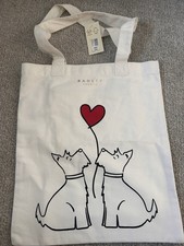 Image of Radley Tote Bag White with Dog and Heart Print BNWT RRP £50 NEW WITH TAGS