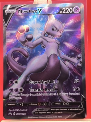 Mewtwo V SWSH229 Pokémon GO Full Art Holo Promo Pokemon Card * New