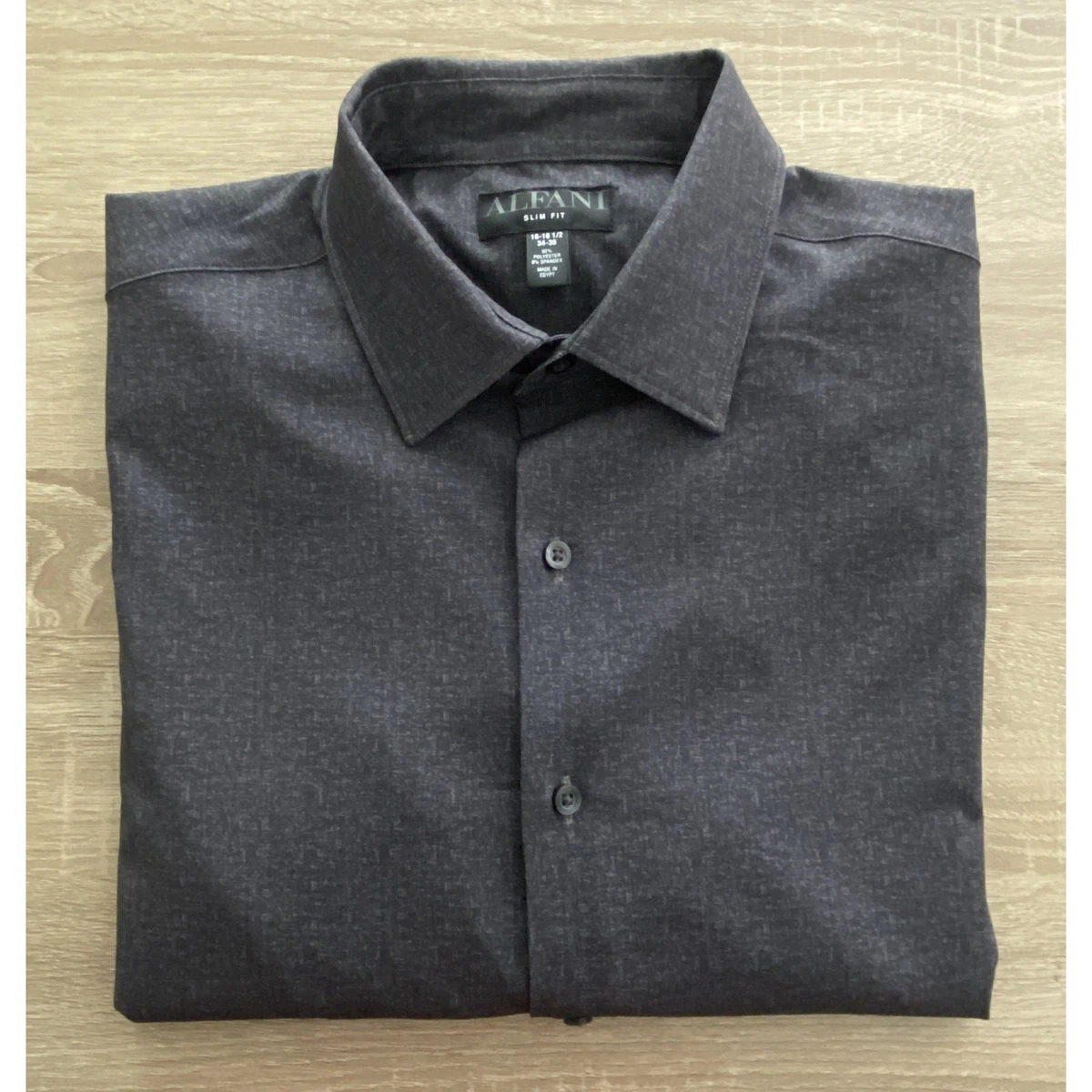 Alfani Gray Slim Dress Shirts for Men for sale | eBay