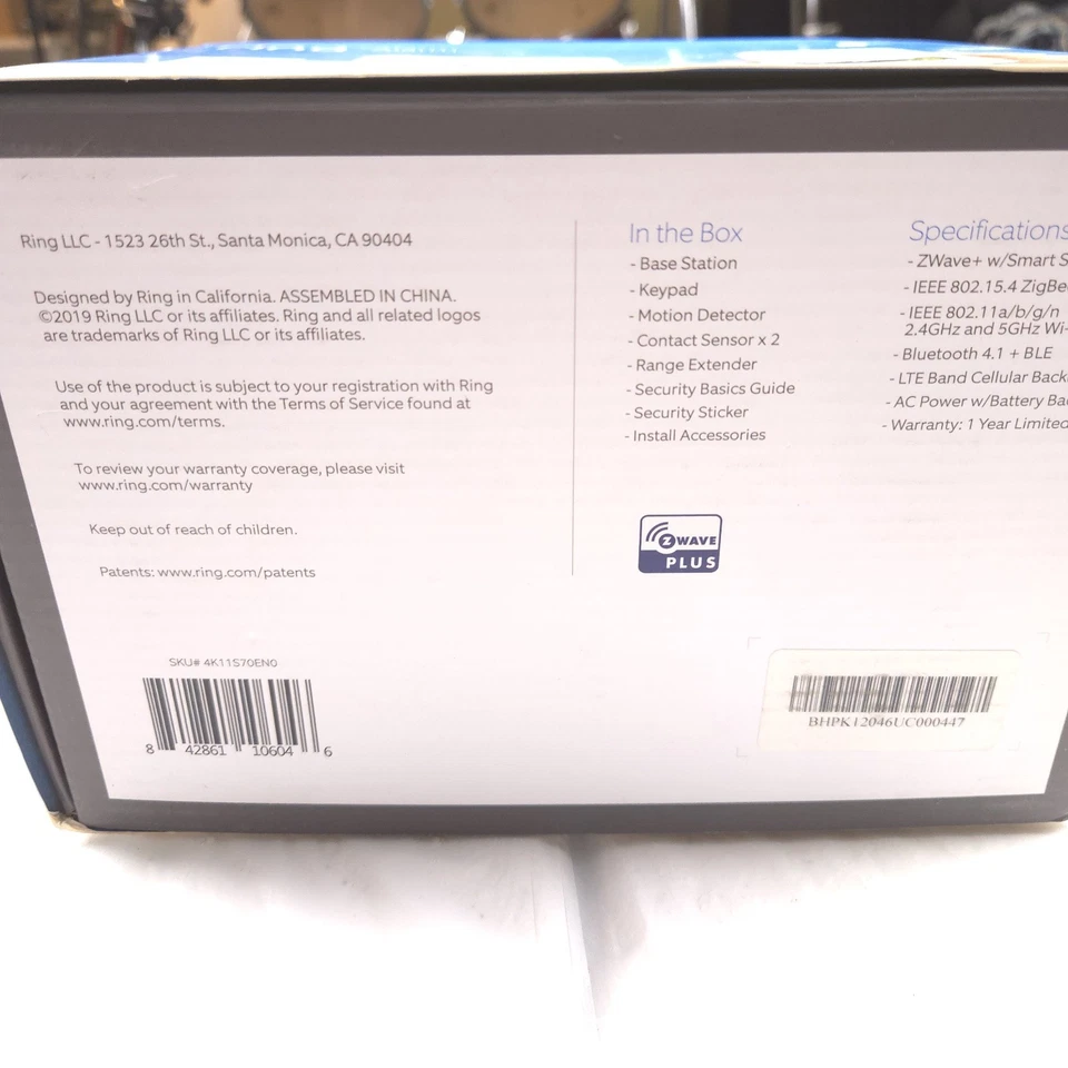 Ring Alarm Wireless Security Kit Home System 6 Piece 2019 1st Gen New Open Box - Image 2 of 4