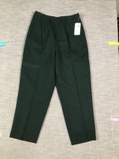 Pendleton Pants Womens 10 Green Wool Highland Holiday Made in USA Lined Pleated