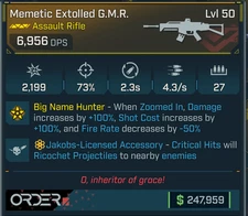 Borderlands 4 • Legendary Guns • Extolled G.M.R • Lvl 50 • PS PC XBOX STEAM