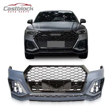 Fit 2018-2020 Audi A5 Upgrade To RSQ5 Style Front Bumper Body Kit W/ Grille