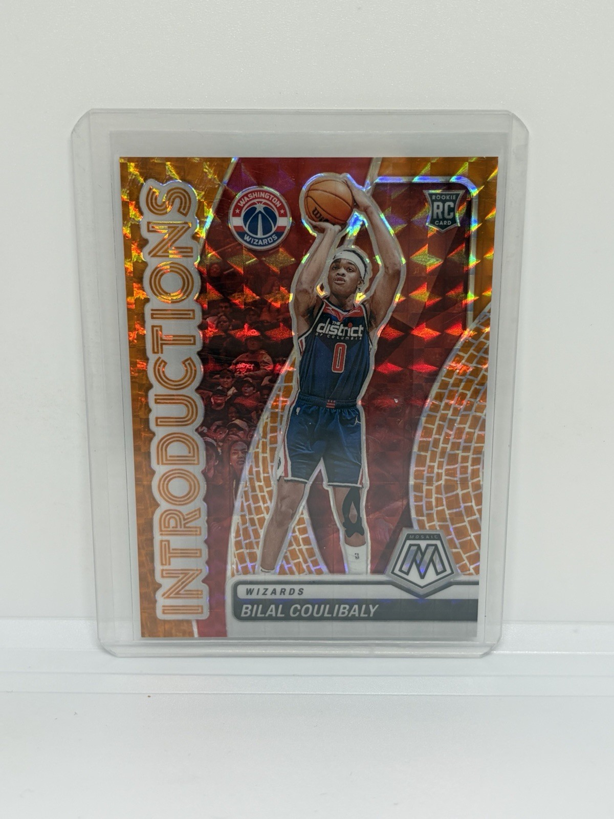 2023-24 Panini Mosaic - #19 Bilal Coulibaly Introductions Orange /49 RC