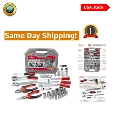 All-in-One 67Pc Auto Mechanic Tool Kit with Pliers, Screwdrivers & Sockets