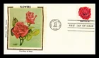 Dr Jim Stamps Colorano Silk Cachet 18c Rose First Day Of Issue Cover