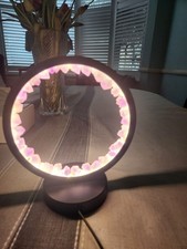 Crystal Halo Design Wellness Table Lamp Raw Stone Healing Light – Amethyst