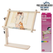 Frank A. Edmunds Sit-On Needlework Frame, 9" x 18", 2941, Light Brown, Free Ship