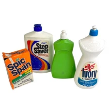 Vintage Kitchen Cleaning Product Packages Movie Film Props Ivory Spic and Span