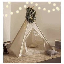 PlayVibe/Kids Teepee Tent/Toddler Play Tents/Light String & Star LED Lights/NIB