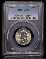 1954-S Washington Quarter PCGS MS65