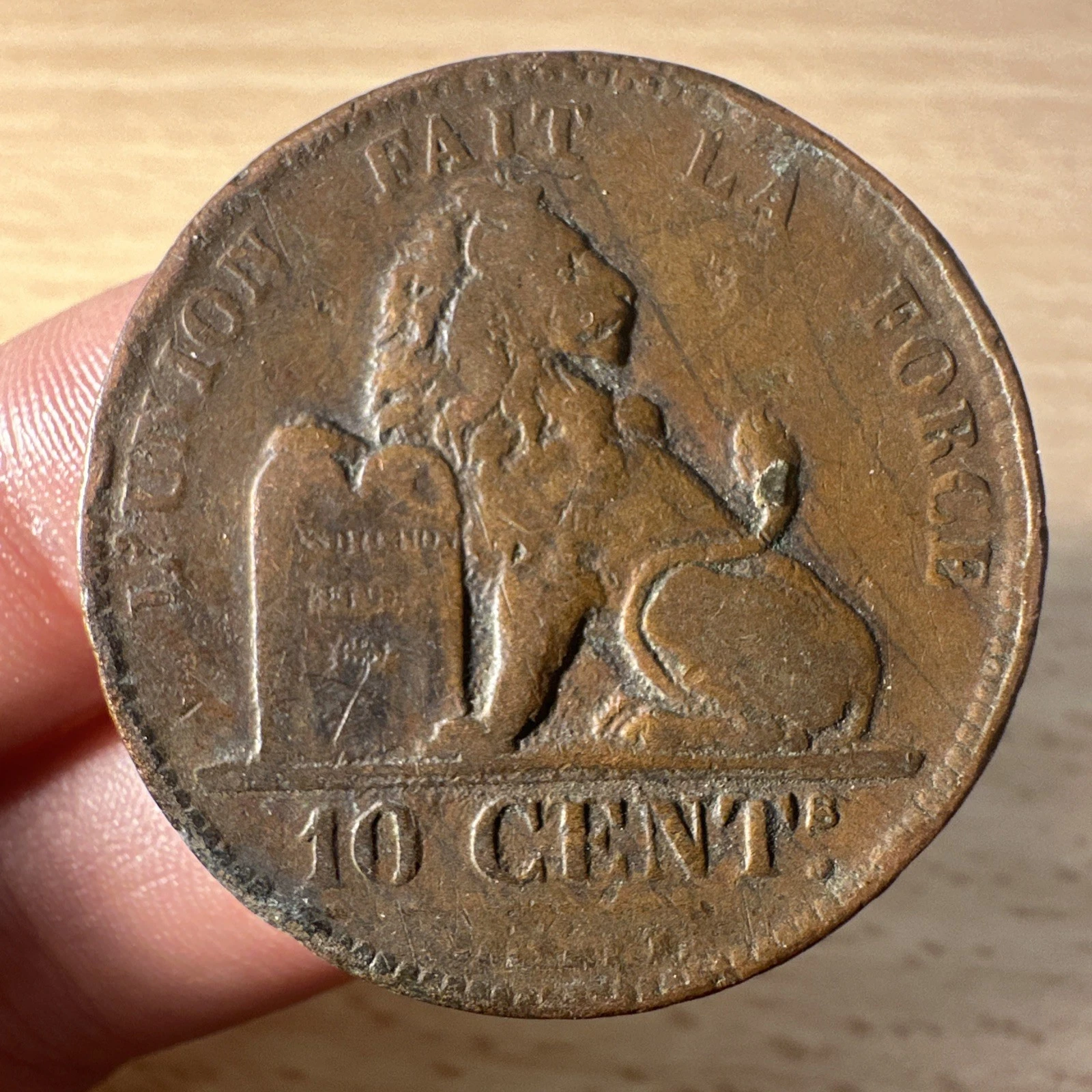 Pièce Dix 10 Cent Belge 1832 «L’union Fait La Force»  Léopold Ier Roi Des Belges