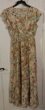 Shein Floral Lightweight Maxi Dress With Ruffled Sleeves Size Large For Ladies
