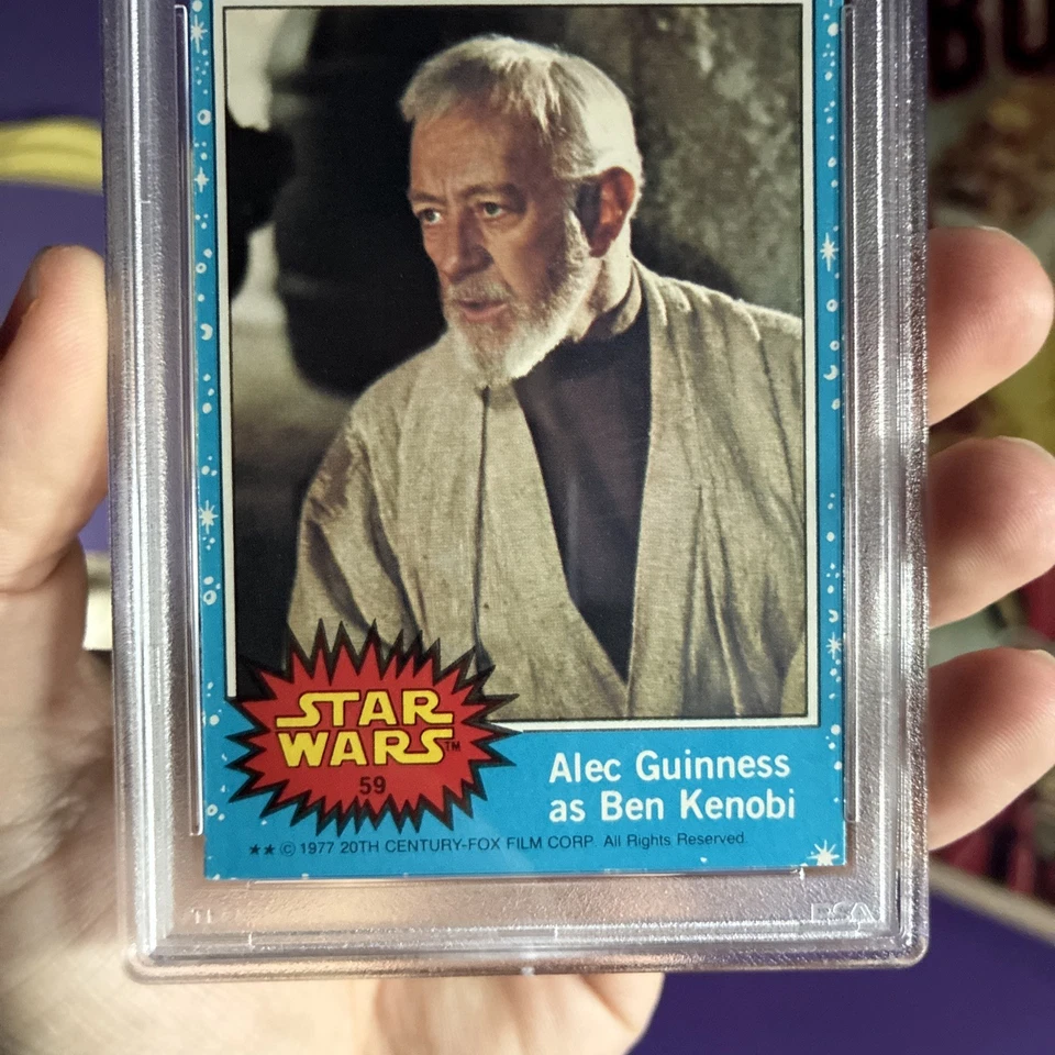 1977 vintage STAR WARS graded trading card #59 OBI-WAN KENOBI - PSA 8 - Image 3 of 4