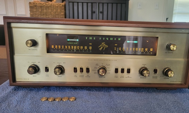 Fisher 800B Receiver Professionally Restored With New Wood Cabinet