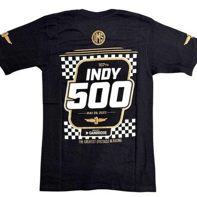 Indy 500 T-Shirt MELI x Indianapolis Motor Speedway Mens S Black Graphic Tee