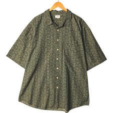 Vintage 90'S J.Crew all-over print short-sleeve open-collar shirt men's size XL