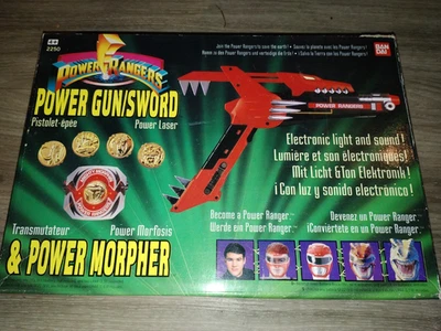Bandai Power Rangers Power Gunsword &Power Morpher en boîte - ne fonctionne pas - Photo 1/4