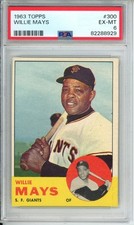 1963 Topps - Willie Mays PSA 6 #300 SF Giants