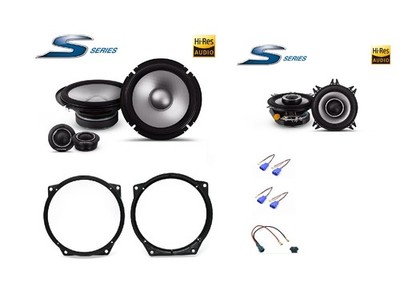 Kit 6 Alpine Lautsprecher Für Mini Cooper R55 Vorne 2-Wege Woofer + Tweeter