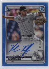 2020 Bowman Chrome Prospect Blue Refractor /150 Karl Kauffmann #CPA-KK Auto zi1