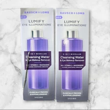 2 Pack: Bausch + Lomb Lumify 3 in 1 Micellar Cleansing Water 5.4oz ea 2870-R4P1