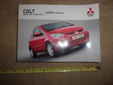 Mitsubishi Colt CZ3/ CZT Car Owner's Manual Handbook 2004/08 ?