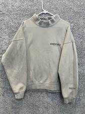 Essentials Fear of God Tan Sweatshirt Men  s Size Large Heavyweight Pullover