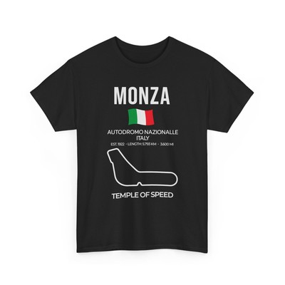Monza Track T-Shirt, Italian Racing Circuit Outline Tee, Autodromo Nazionale