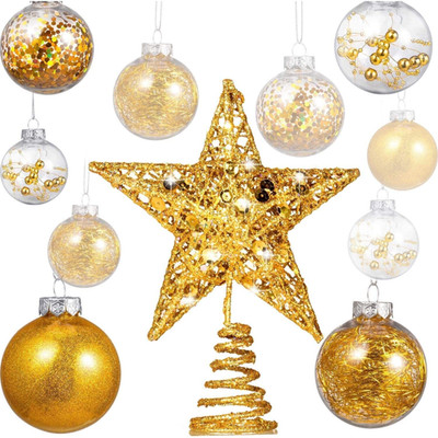 Kugeln Christbaumschmuck großes Set Topper Stern Paket Konvolut x24 Kugeln