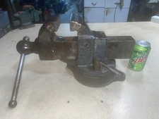Craftsman Bench Vise 4” Jaws #5162 Swivel Nice Jaws Heavy  55 LBS
