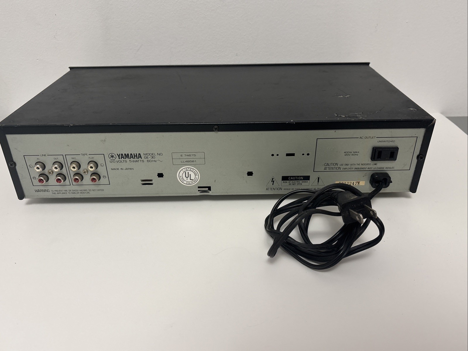 Yamaha GE-20 10 Band Stereo Graphic Equalizer - Made in Japan - Powers on