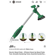 AHSUM Electric Weed Puller ASM001 Cordless Stand Up Garden Tool 21V 2 Batteries